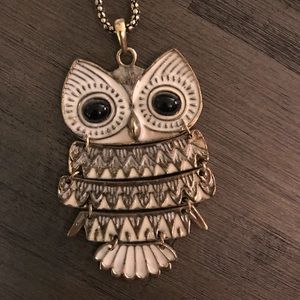 Vintage owl necklace (long, adjustable)